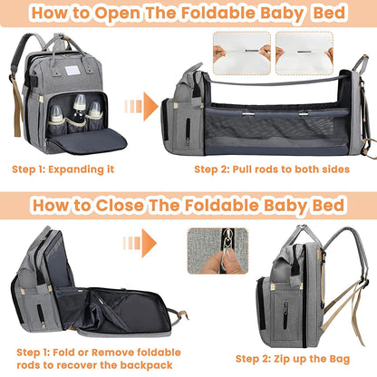 Sac à langer portatif | Berceau de voyage BabyNappy™ - La bulle de Calinou
